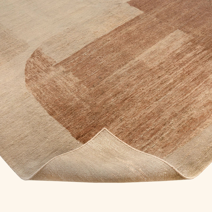 Pink Contemporary Wool Silk Rug - 8'1" x 9'10"
