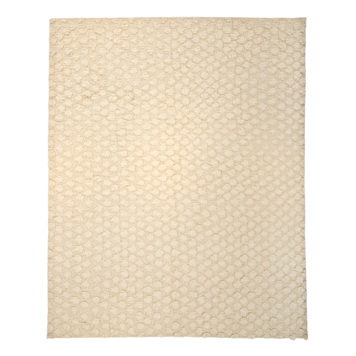 White Moroccan Wool Rug - 8'3" x 9'8"