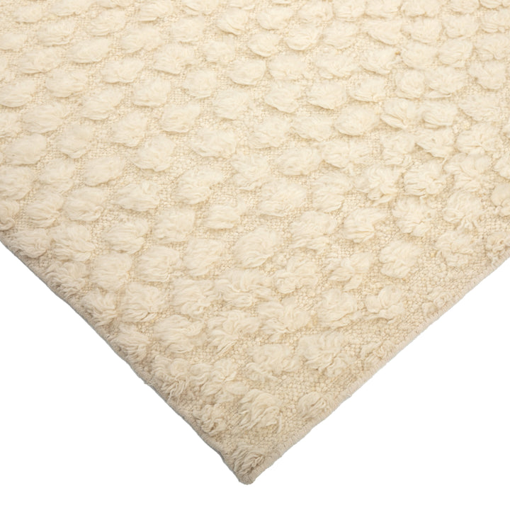 White Moroccan Wool Rug - 8'3" x 9'8"