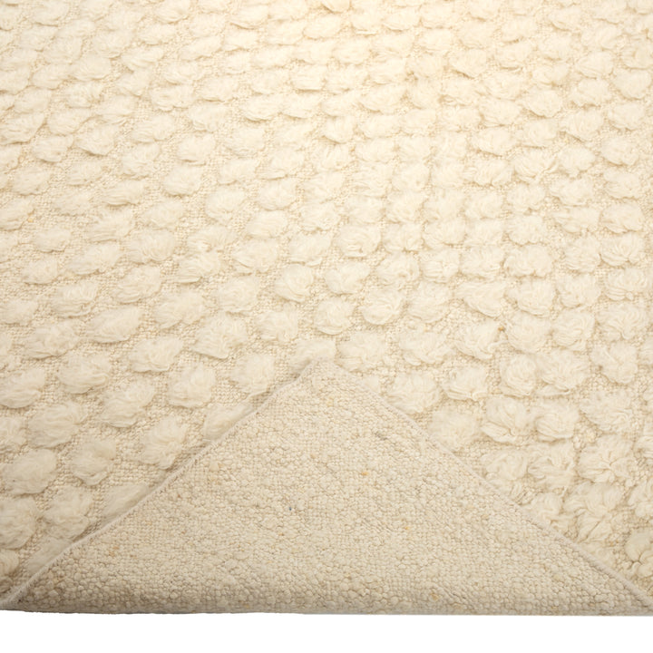 White Moroccan Wool Rug - 8'3" x 9'8"