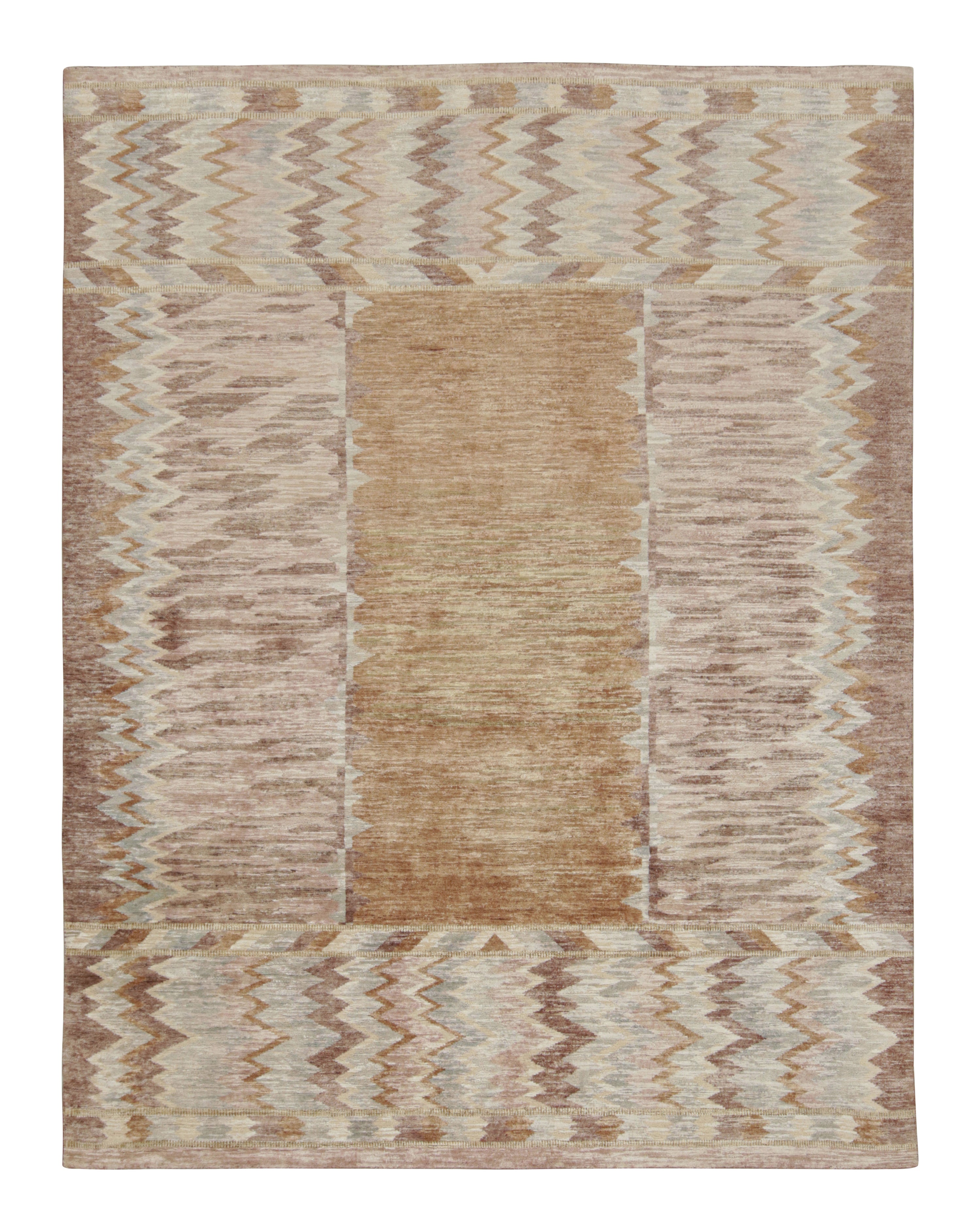 Brown Traditional Wool Rug - 7'11" x 10'4"
