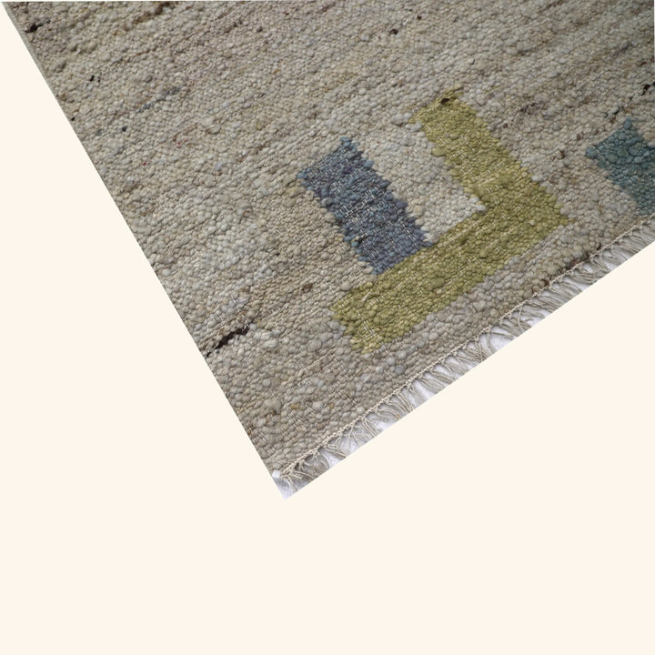 Blue Contemporary Wool Rug - 9'2" x 11'11"