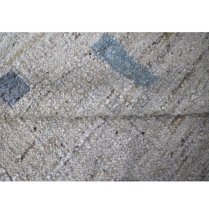Blue Contemporary Wool Rug - 9'2" x 11'11"
