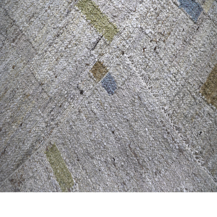 Blue Contemporary Wool Rug - 9'2" x 11'11"