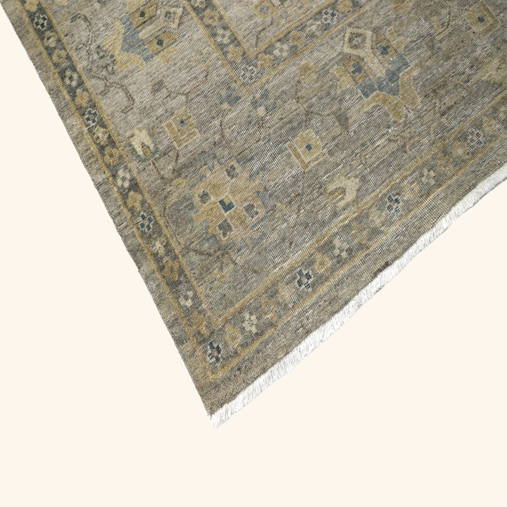Grey Contemporary Wool Rug 9x12