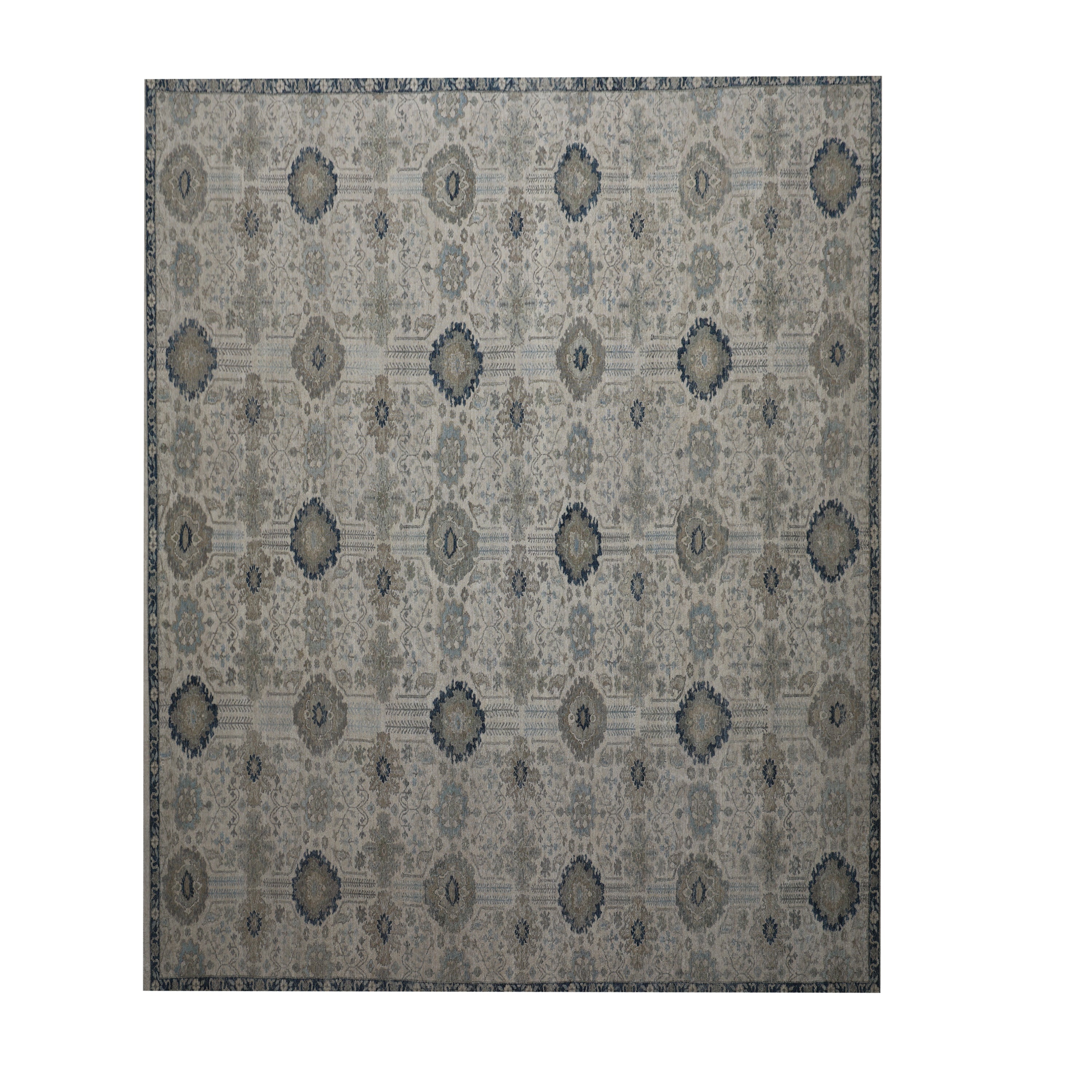 Beige Contemporary Wool Rug - 10'0" x 13'9"