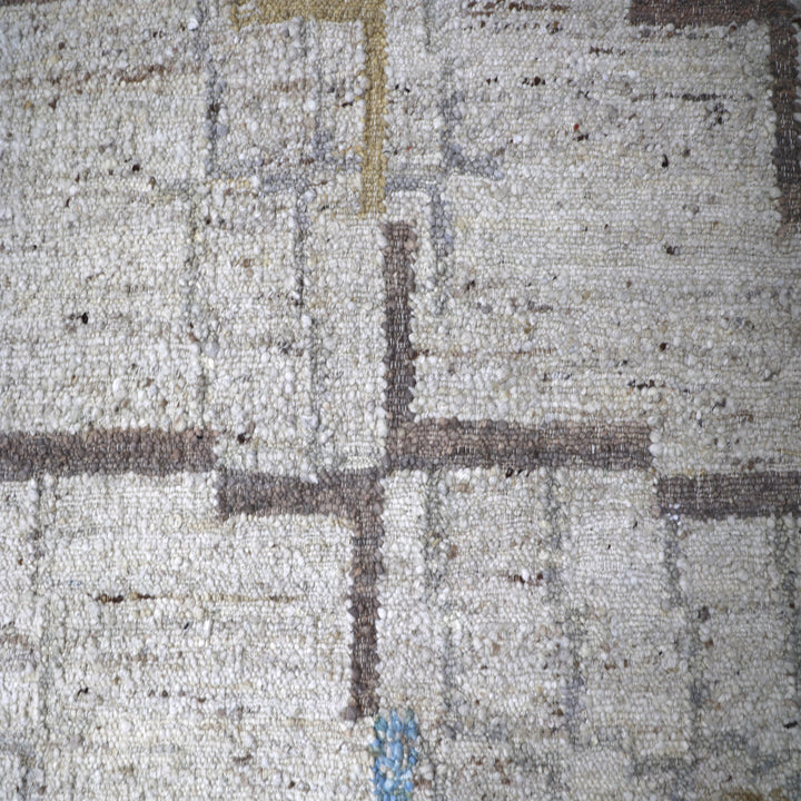 Beige Contemporary Wool Rug - 10'2" x 13'9"