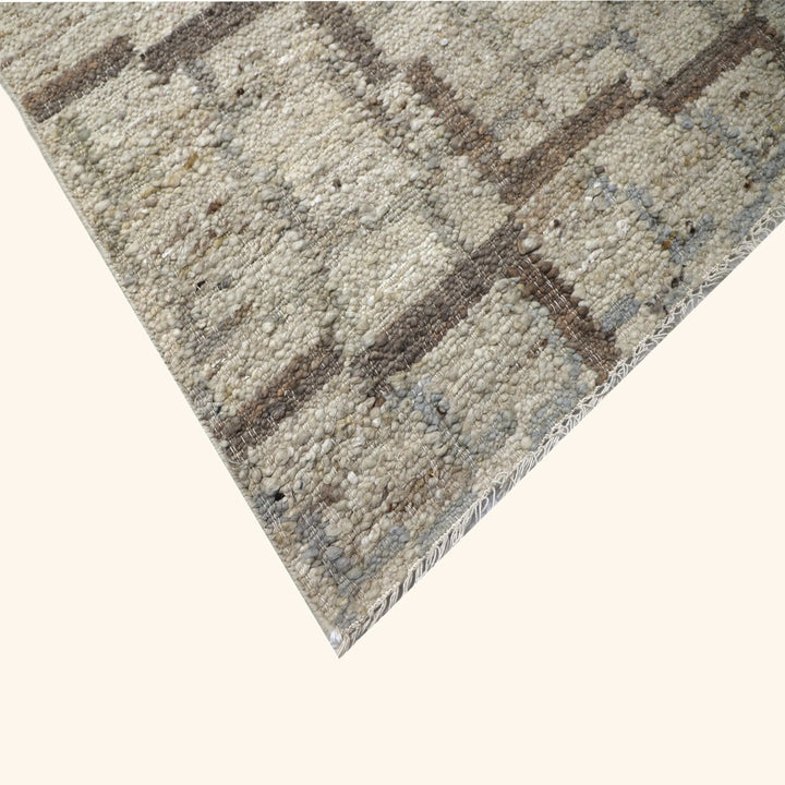 Beige Contemporary Wool Rug - 10'2" x 13'9"