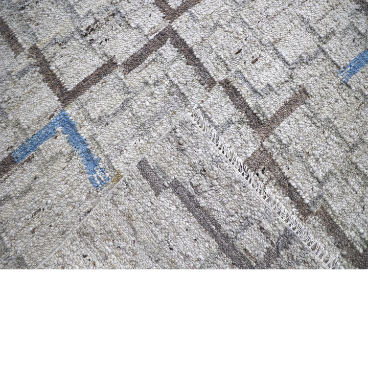 Beige Contemporary Wool Rug - 10'2" x 13'9"