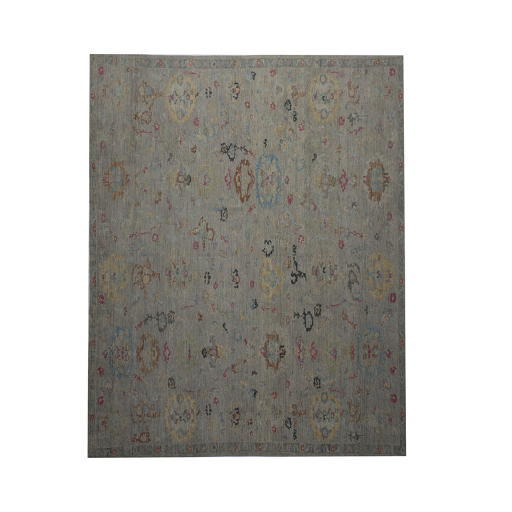 Grey Contemporary Wool Rug - 8'7" x 11'9"