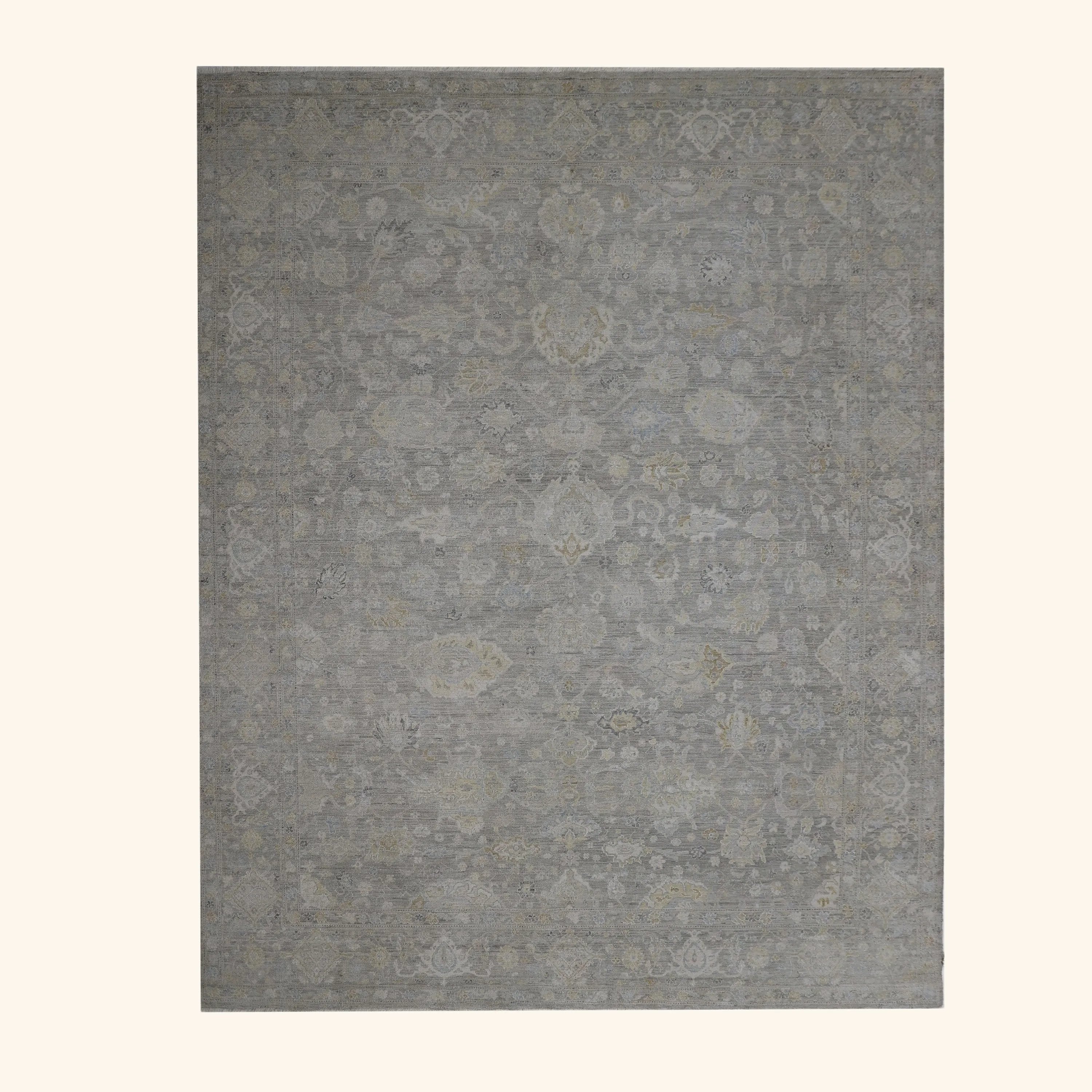 Grey Traditional Silk Rug – abc carpet & home