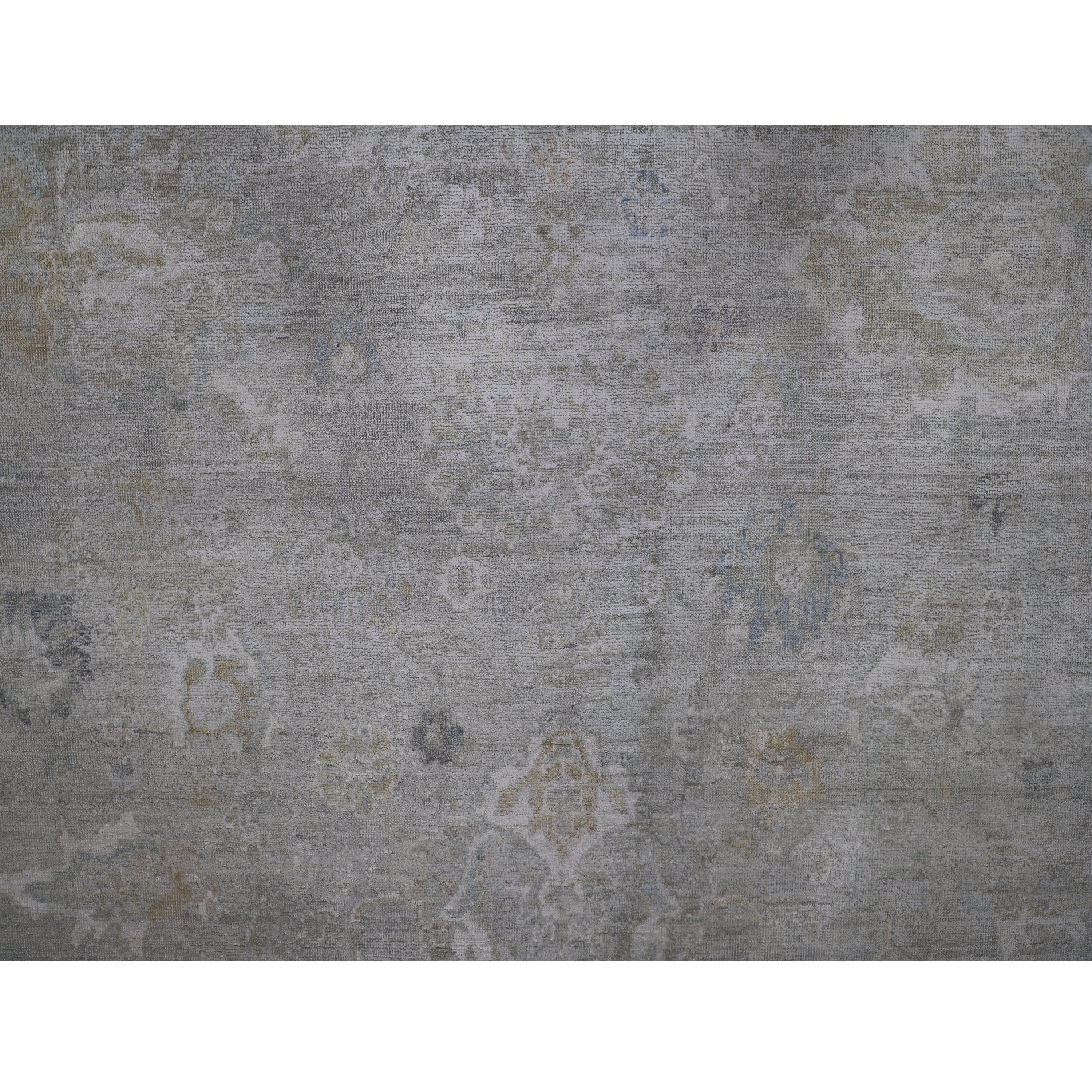 Grey Contemporary Silk Rug 9x12