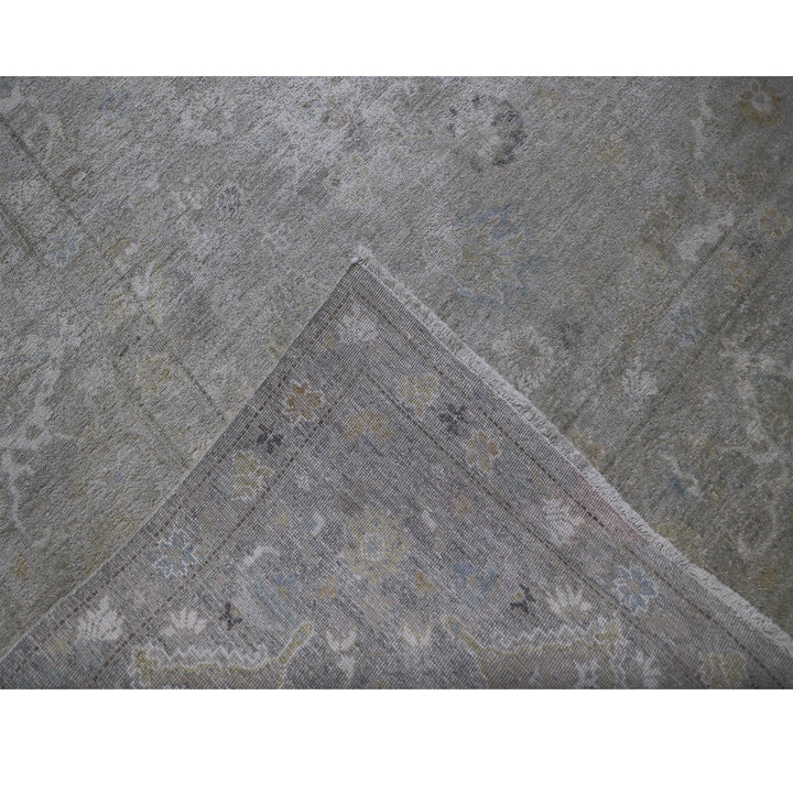 Grey Contemporary Silk Rug 9x12