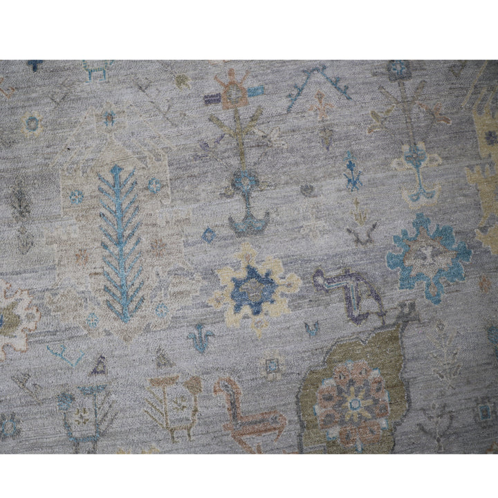 Grey Contemporary Wool Rug - 9'10" x 13'8"