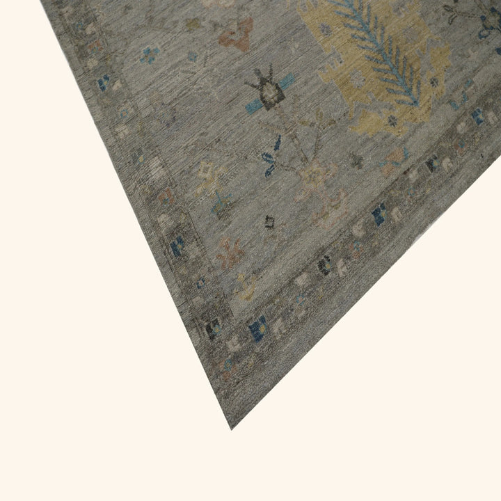 Grey Contemporary Wool Rug - 9'10" x 13'8"