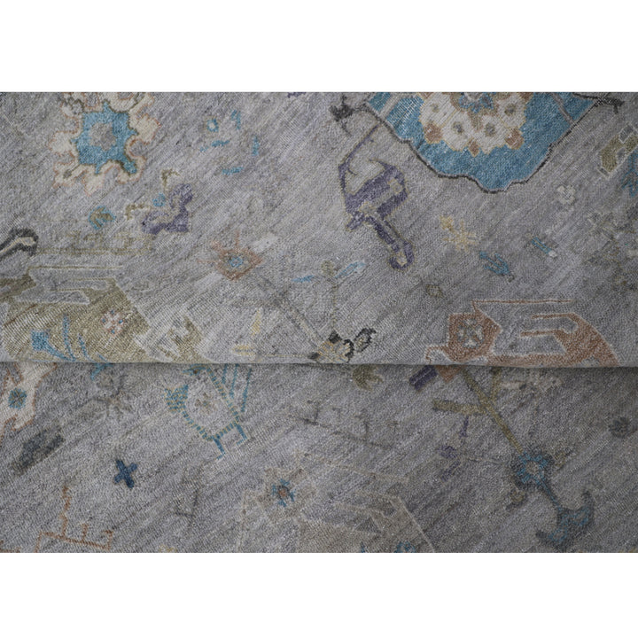 Grey Contemporary Wool Rug - 9'10" x 13'8"