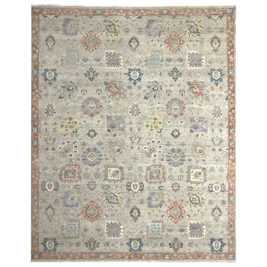 Grey Contemporary Wool Rug - 8'10" x 11'6"