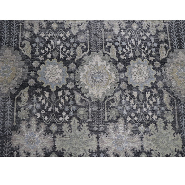 Black Contemporary Wool Rug - 11'10" x 15'0"
