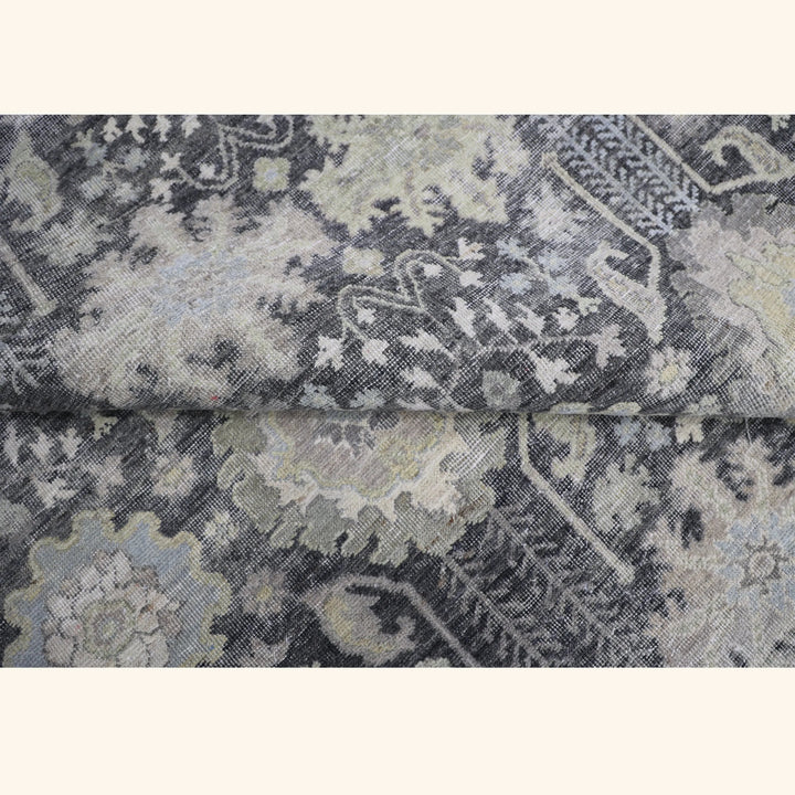 Black Contemporary Wool Rug - 11'10" x 15'0"