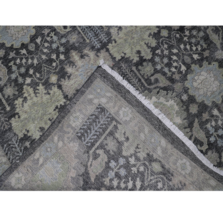 Black Contemporary Wool Rug - 11'10" x 15'0"