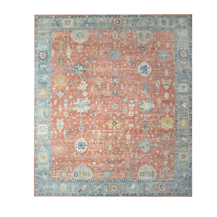 Blue Contemporary Wool Rug - 11'9" x 15'0"