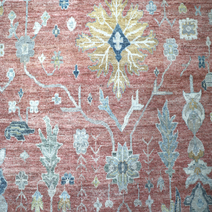 Blue Contemporary Wool Rug - 11'9" x 15'0"