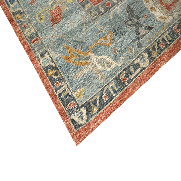 Blue Contemporary Wool Rug - 11'9" x 15'0"