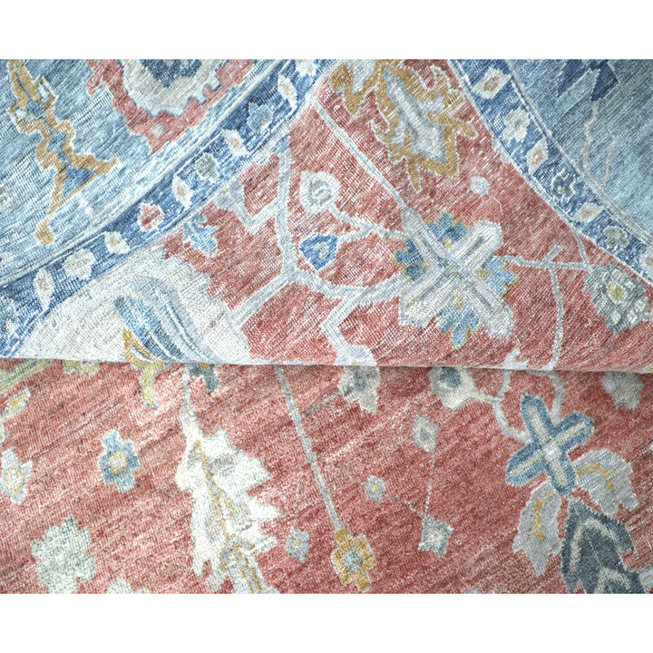 Blue Contemporary Wool Rug - 11'9" x 15'0"