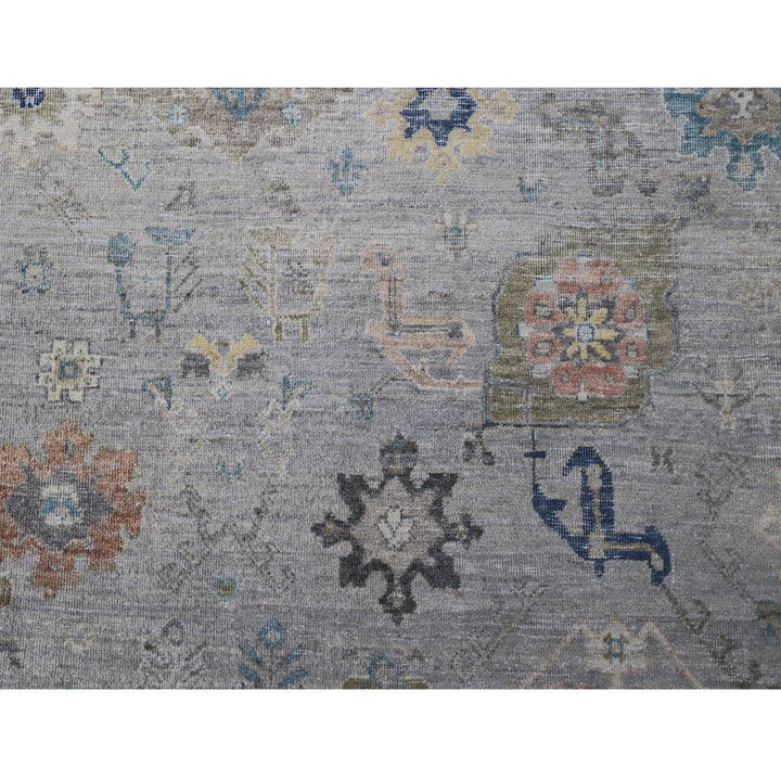 Grey Contemporary Wool Rug - 8'10" x 11'11"