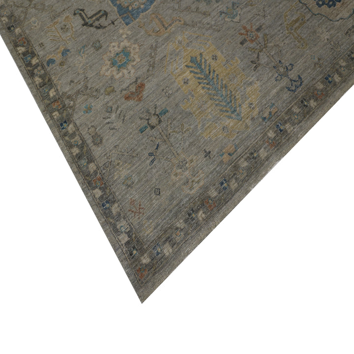 Grey Contemporary Wool Rug - 8'10" x 11'11"