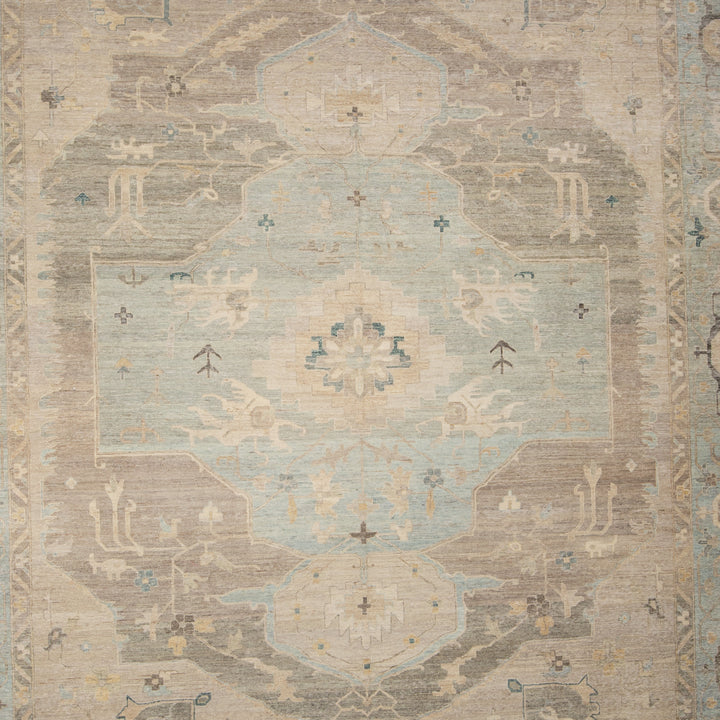 Grey Contemporary Wool Rug - 11'11" x 15'0"