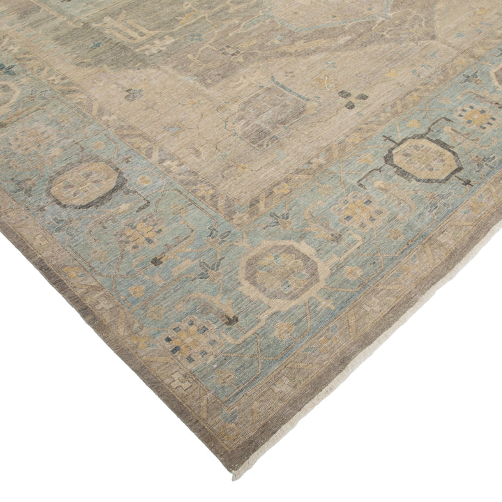 Grey Contemporary Wool Rug - 11'11" x 15'0"