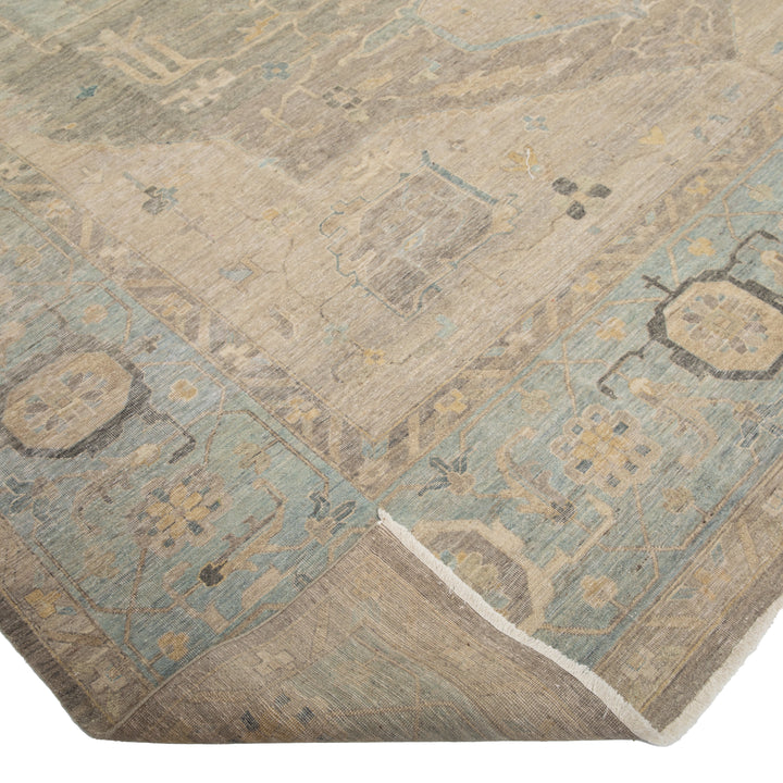 Grey Contemporary Wool Rug - 11'11" x 15'0"