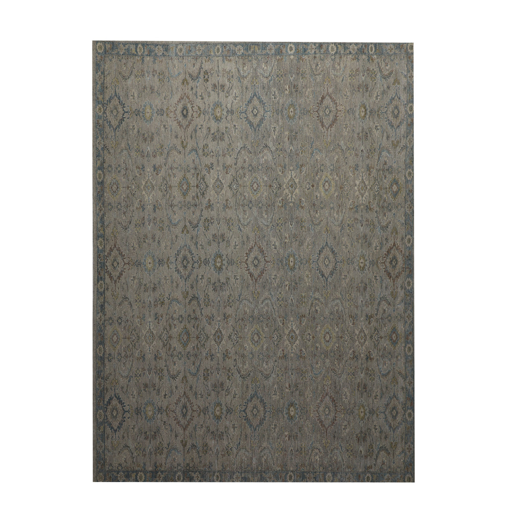 Light Grey Contemporary Wool Rug 8x10