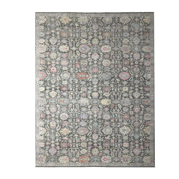 Charcoal Contemporary Wool Rug 10x14