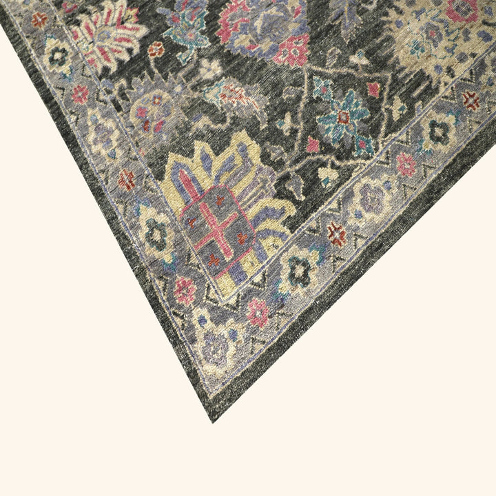 Charcoal Contemporary Wool Rug 10x14