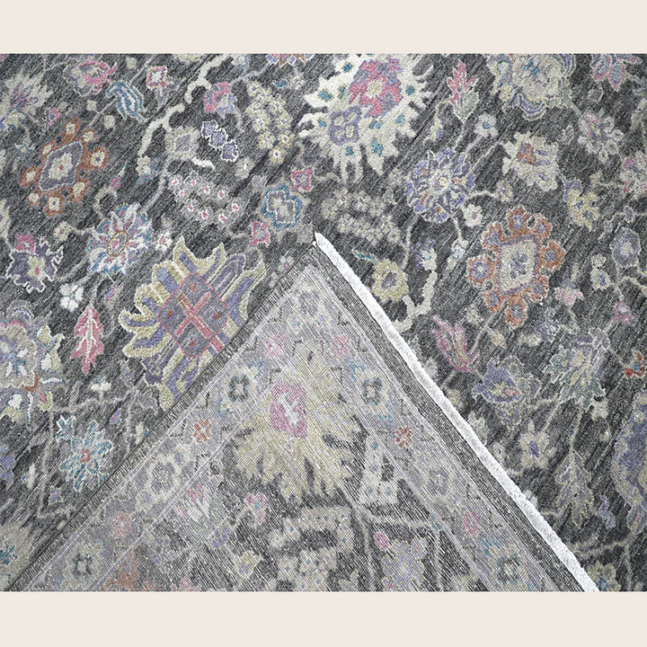 Charcoal Contemporary Wool Rug 10x14