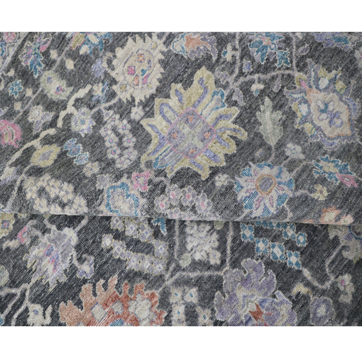 Charcoal Contemporary Wool Rug 9x12