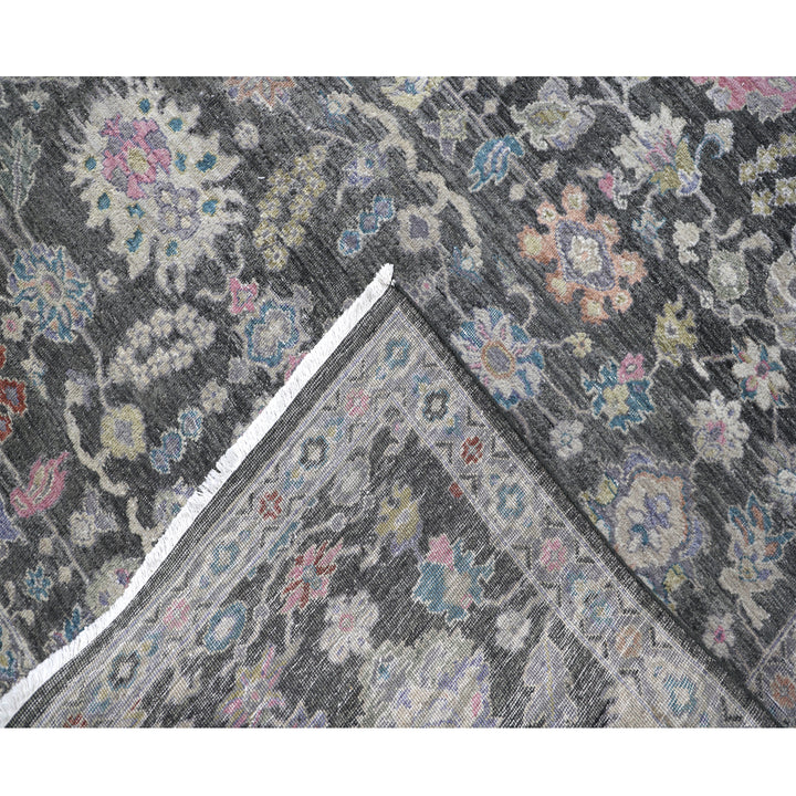 Charcoal Contemporary Wool Rug 9x12