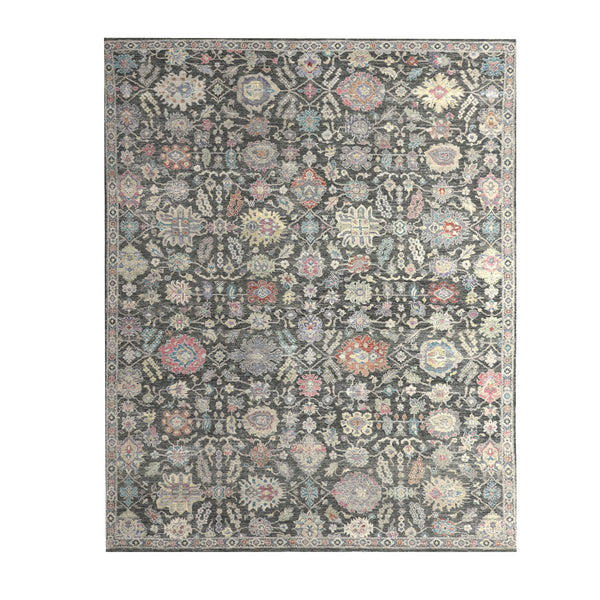 Charcoal Contemporary Wool Rug 8x10