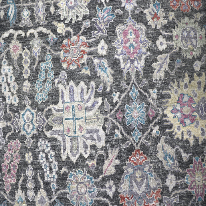 Charcoal Contemporary Wool Rug 8x10