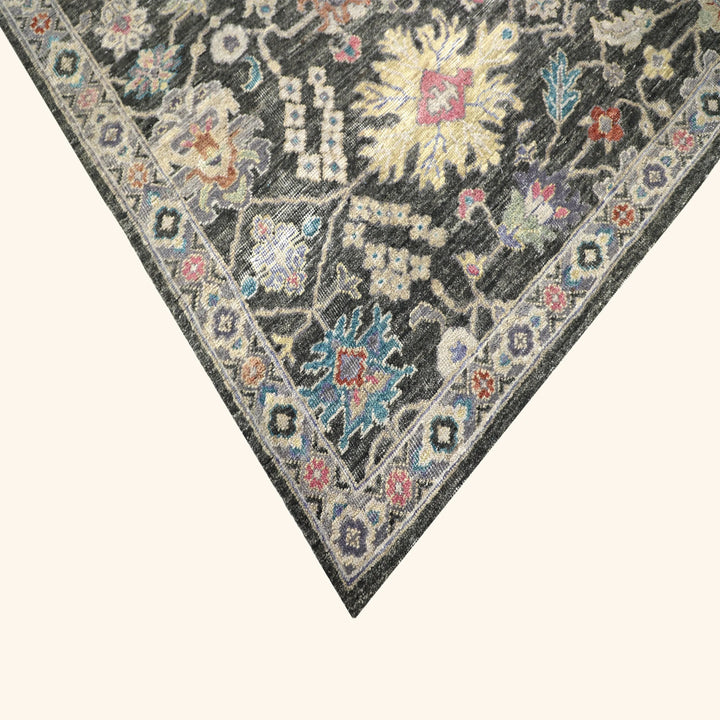 Charcoal Contemporary Wool Rug 8x10