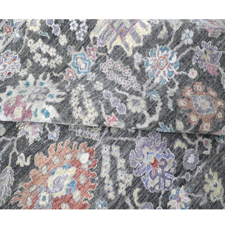 Charcoal Contemporary Wool Rug 8x10