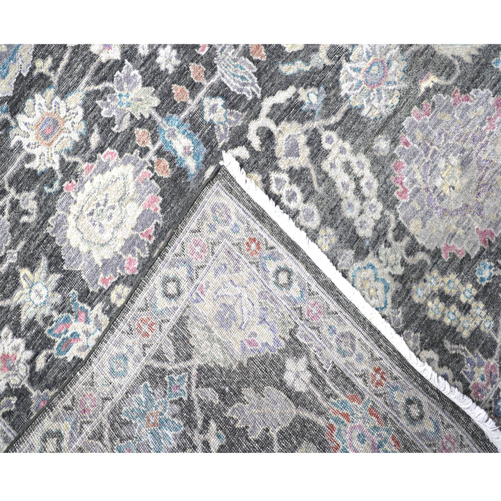 Charcoal Contemporary Wool Rug 8x10