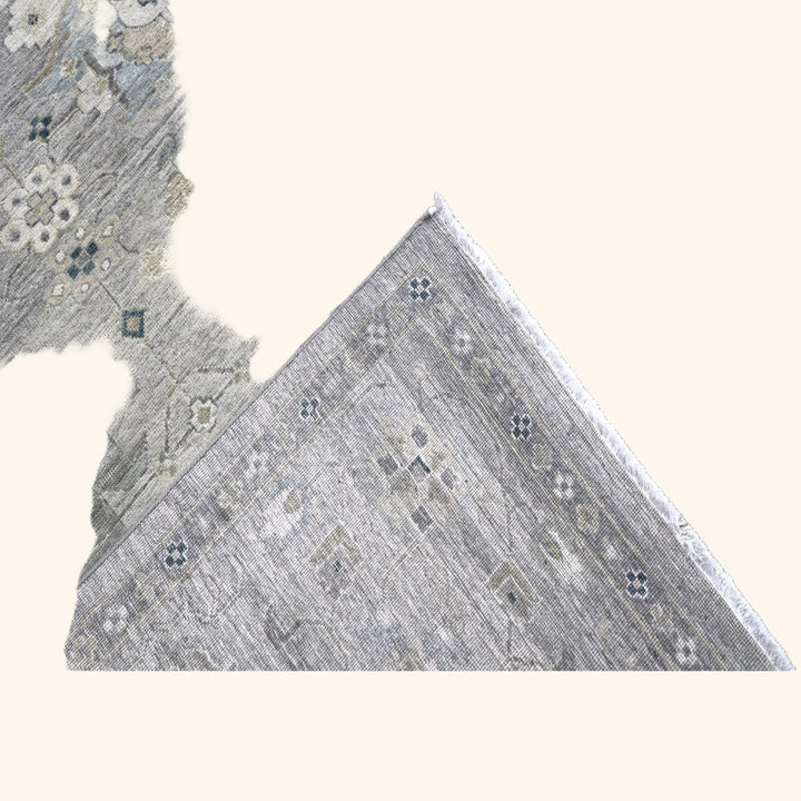 Grey Contemporary Wool Rug 10x14