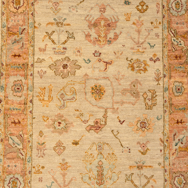 Traditional Oushak Wool Rug  - 5'2" x 7'5"