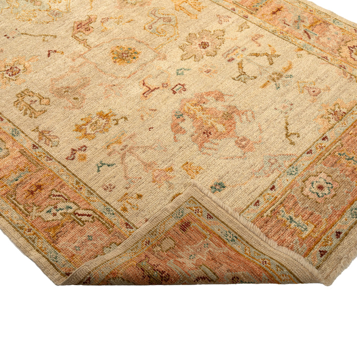 Traditional Oushak Wool Rug  - 5'2" x 7'5"