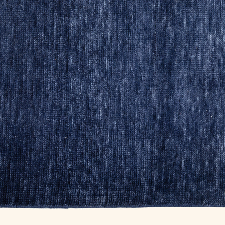 Blue Texture Wool Rug - 8' x 10'