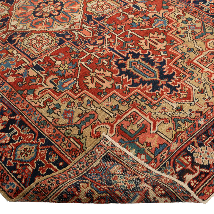 Antique Heriz Wool Rug - 6'10" x 10'4"