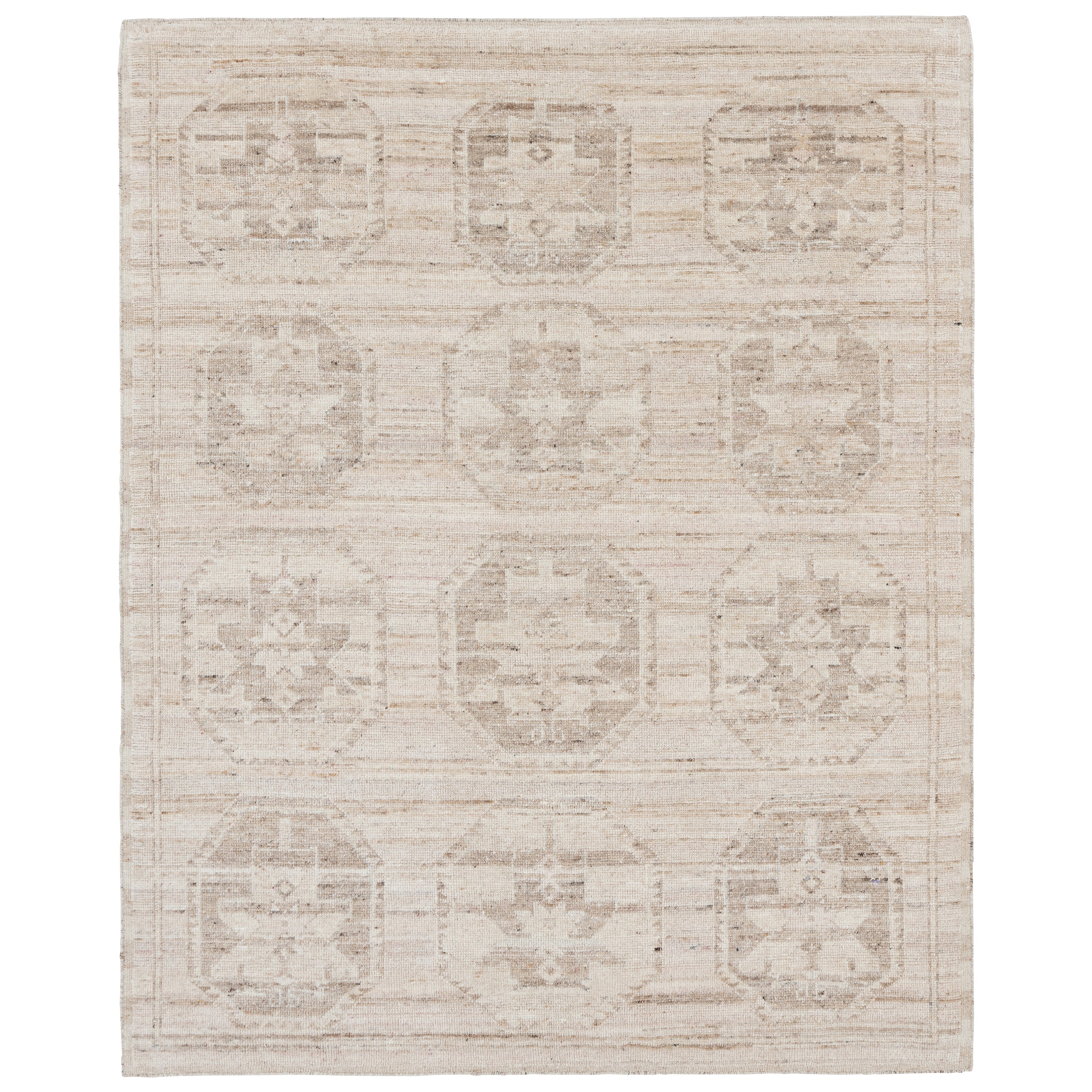 Light Camel Traditional Wool Rug - 8' x 10'